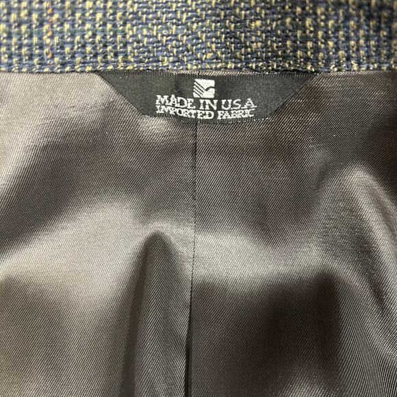 Perry Ellis Portfolio Blazer Mens 44R Gray Sport Coat Union Made in USA - Picture 3 of 10